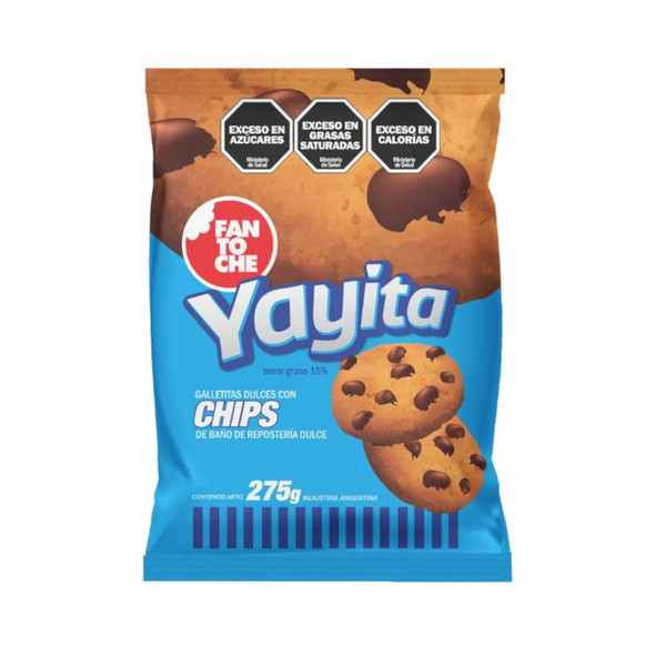 Fantoche Yayitas Sweet Cookies with Chocolate Chips Galletitas con Chips de Chocolate, 275 g / 9.7 oz (pack of 3)