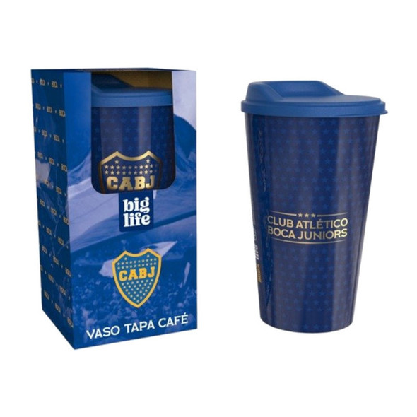 Official Boca Juniors Football Team 600 ml Travel Mug with Lid - Soccer Fan Gift