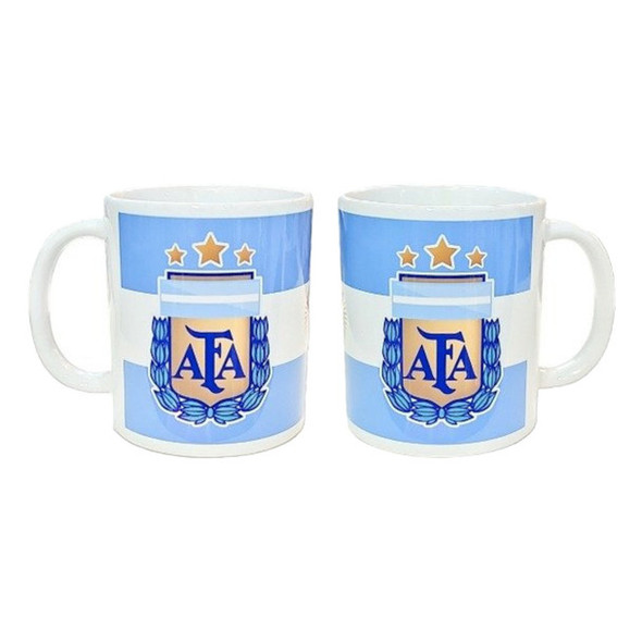 Taza Cerámica Flag of Argentina Tres Estrellas Selección Argentina Ceramic Coffee Mug Tea Cup Argentina Champion Design - Ceramic Cup Printed On Both Sides