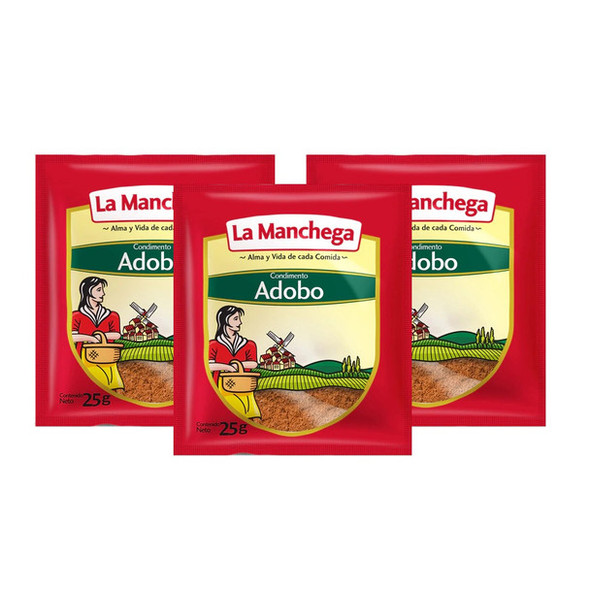 La Manchega Condimento Adobo Mixed Oregano, Chili Pepper & Thyme, 25 g / 0.88 oz pouch (pack of 3)