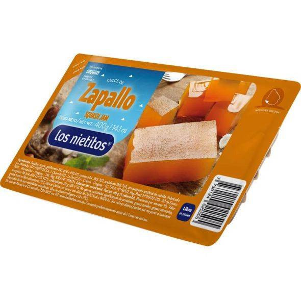 Los Nietitos Dulce de Zapallo Squash Jam Bar from Uruguay, 400 g / 14.1 oz tray