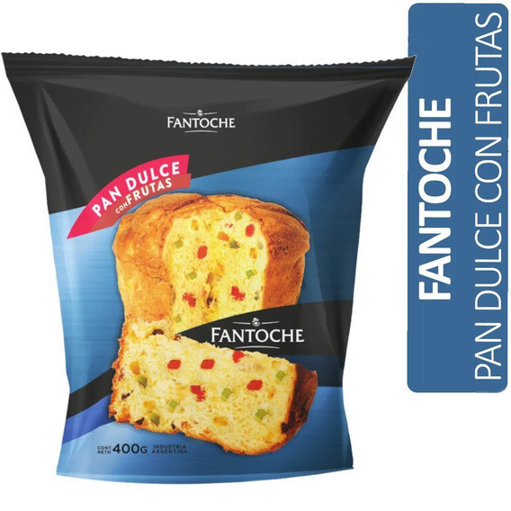 Fantoche Pan Dulce con Frutas Sweet Bread with Fruits, 400 g / 14.10 oz