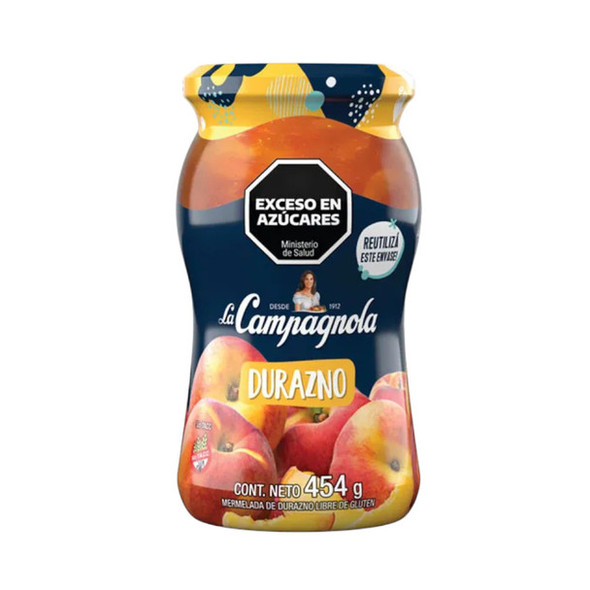 La Campagnola Mermelada de Durazno Classic Peach Jam, 454 g / 1 lb