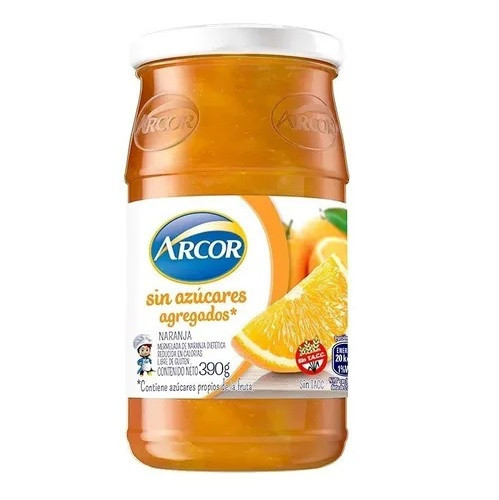 Arcor Mermelada de Naranja Sin Azúcares Light Orange Jam No Sugar Added, 390 g / 13.75 oz