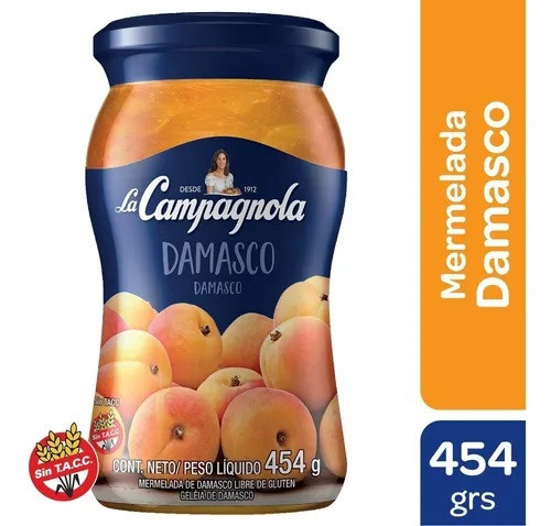 La Campagnola Mermelada de Damasco Classic Damascus Jam, 454 g / 1 lb