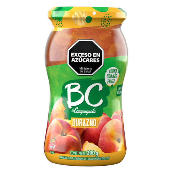 BC La Campagnola Mermelada De Durazno Marmalade Peach Jam, 390 g / 13.75 oz