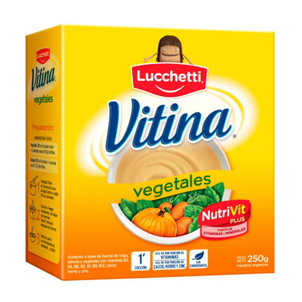 Vitina with Vegetables Nutri-Vit Plus Wheat and Semoline with Vitamins Wheat Meal, 250 g / 0.55 lb