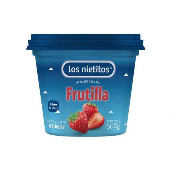 Los Nietitos Mermelada de Frutilla Clásica Classic Strawberry Marmalade From Uruguay, 500 g / 17.6 oz