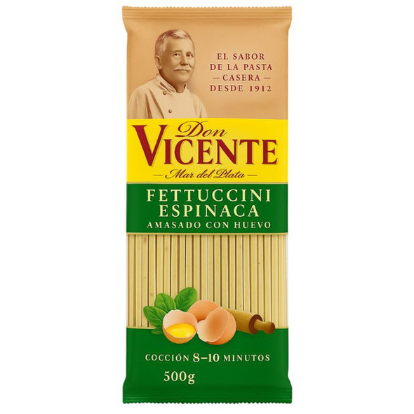 Don Vicente Fetuccini Long Pasta Espinaca, 500 g / 1.1 lb (pack of 3)