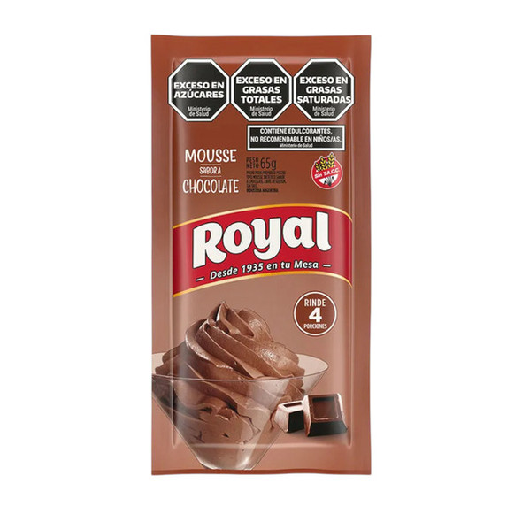 Royal Chocolate Ready to Make Mousse, 4 servings per pouch, 65 g / 2.29 oz (box of 6 pouches)
