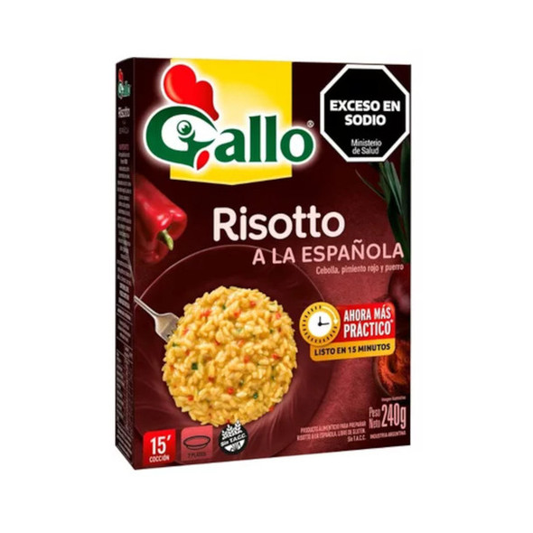Gallo Estilo Español Risotto with Onion, Red Pepper & Leek Ready in 15 Minutes, 240 g / 8.47 oz