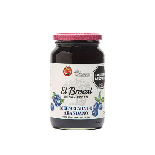El Brocal Blueberry Jam - Gluten-Free, Preservative-Free Delight Mermelada de Arándanos, 420 g / 14.81 oz jar