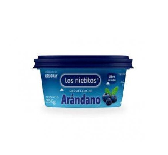 Los Nietitos Mermelada de Arándanos Clásica Classic Blueberries Marmalade From Uruguay, 250 g / 8.8 oz