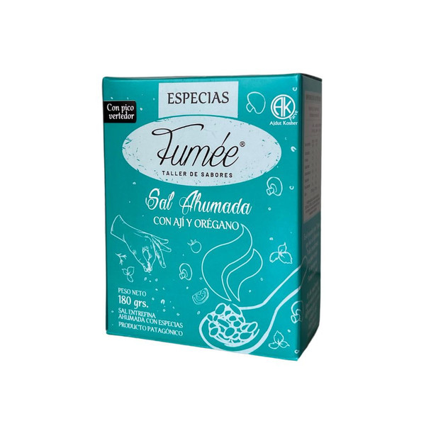 Fumée Smoked Salt with Ají and Oregano Naturally Smoked Kosher Salt, 180 g / 6.34 oz