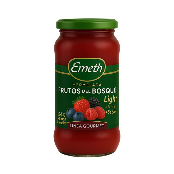 Emeth Diet Forest Fruit Jam Light Mermelada de Frutos del Bosque Sin T.A.C.C, 390 g / 13.8 oz