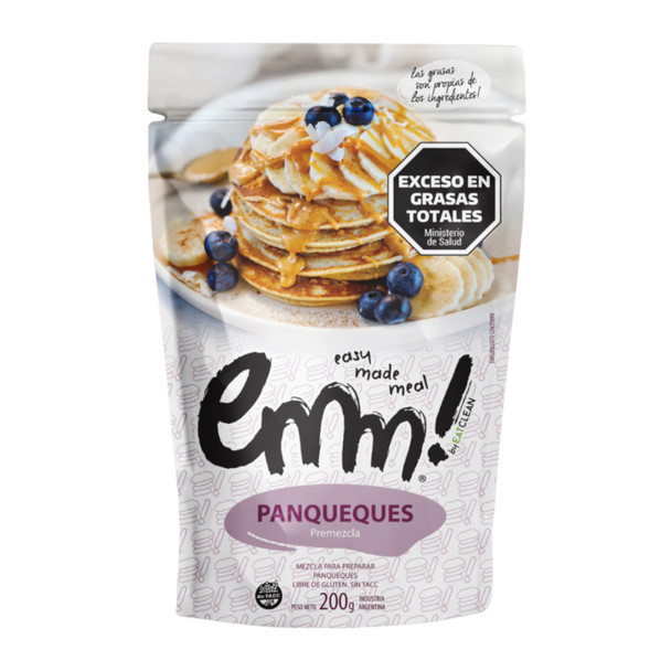 Emm! Vanilla Pancake Mix, Gluten-Free Pre-Mix for Fluffy Pancakes, 200 g / 7.05 oz