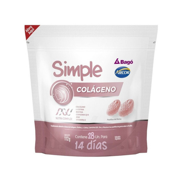 Simple Collagen Gummy Supplements - Support & Nourish Colágeno, 112 g / 3.95 oz