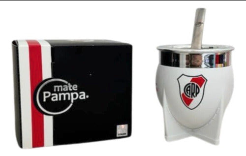 Mate Pampa XL River Plate + Thermal Straw + Premium Packaging