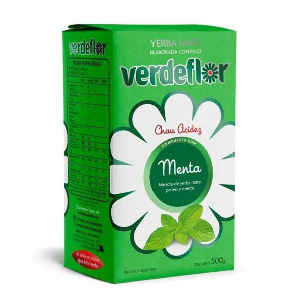 Verdeflor Yerba Mate Mint, 500 g / 1.1 lb