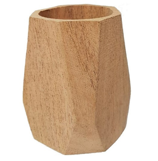 Mate Geométrico Algarrobo Carob Mate Geometric Design Solid Wood with Slight Sweet Aroma