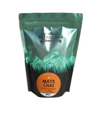 Patagonia Mate Chai Premium Yerba Mate Leaves with Cinnamon, Ginger, Pink Pepper, Anise & Cardamom, 150 g / 5.29 oz