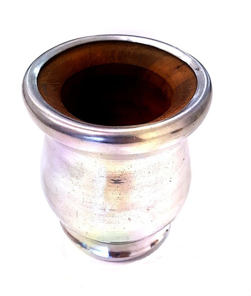 Algarrobo Carob Mate Gourd Solid Wood Wrapped Aluminum with Slight Sweet Aroma