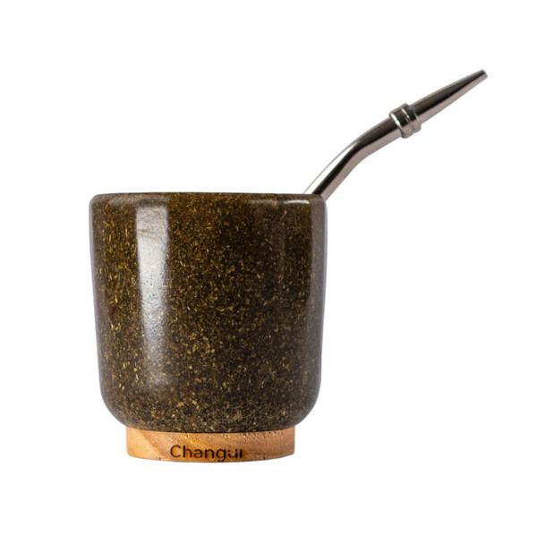 Changüi Artisan Mate & Nickel-Plated Bronze Straw with Removable Filter for Perfect Enjoyment