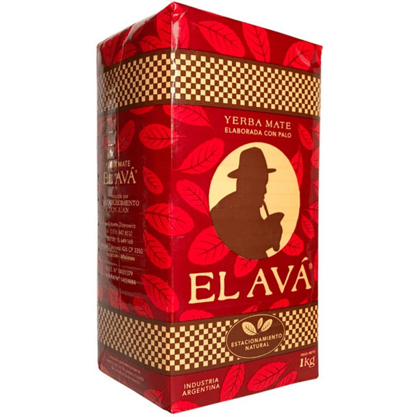 El Avá Yerba Mate Elaborada con Palo Estacionamiento Natural, 1 kg / 2.2 lb