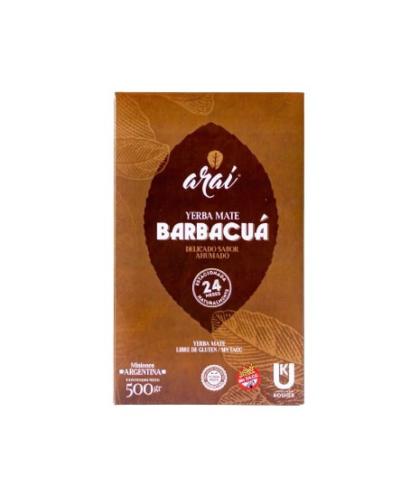 Araí Yerba Mate Barbacuá Delicate Smoked Flavor Yerba Mate Barbacuá, 500 g / 17.63 oz