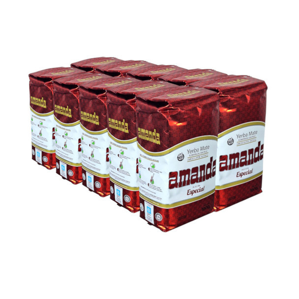 Amanda Yerba Mate Selección Especial Gluten-Free, con Palo, 1 kg / 2.2 lb (pack of 10 count)