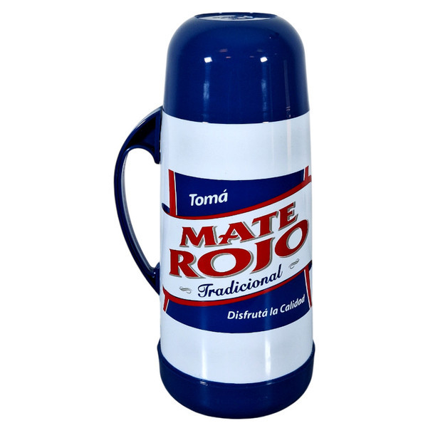 Termolar Garbo Mate Rojo Thermos Blue & White with Drinking Spout, Capacity 1 l / 33.8 oz