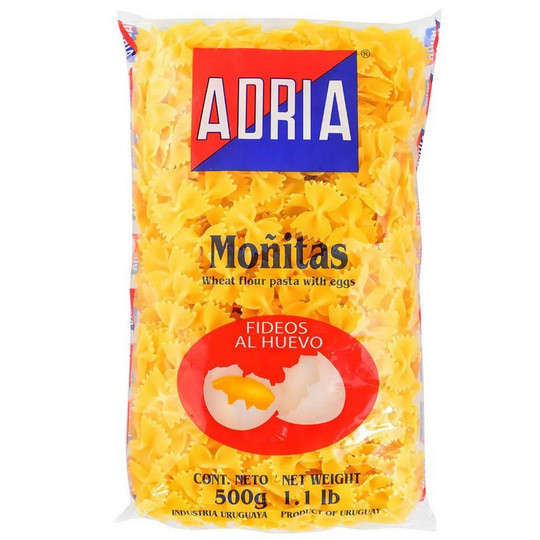 Adria Pasta Noodles Moñitas with Egg, 500 g / 17.63 (pack of 3)