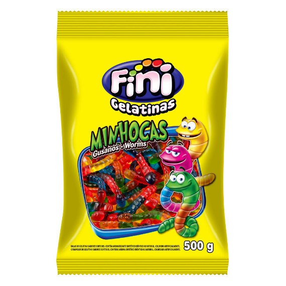 Fini Gummy Worms - Fun and Delicious Candy Treat Gomitas con Forma de Gusanitos, 500g / 17.63 oz
