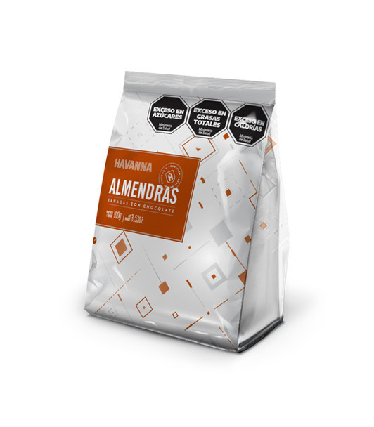 Havanna Milk Chocolate Coated Almonds Almendras Bañadas Con Chocolate - Gluten Free Christmas Snack, 100 g / 3.52 oz