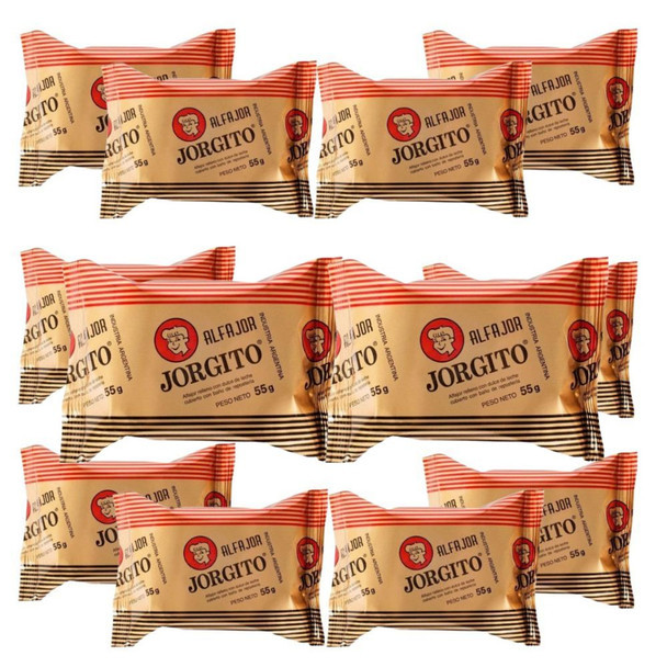 Alfajor Jorgito Negro Dulce de Leche w/ Chocolate Coating, 55 g / 1.94 oz (pack of 12)