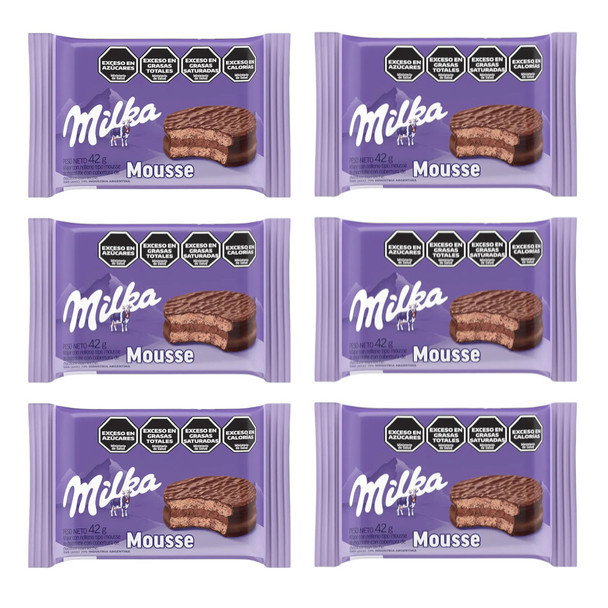 Milka Alfajor Minicake with Chocolate Mousse, 42 g / 1.5 oz (pack of 6)