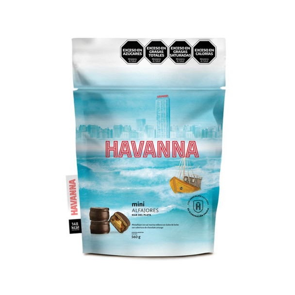 Havanna Mini Alfajores Mar Del Plata Edition, Dark Chocolate, Creamy Dulce de Leche & Sea Salt, 560 g / 19.75 oz