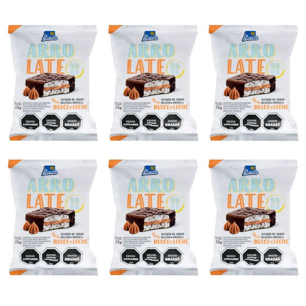 Punta Ballena Arrolate Rice Alfajor with Milk Chocolate Mousse, 30 g / 1.05 oz (pack of 6)