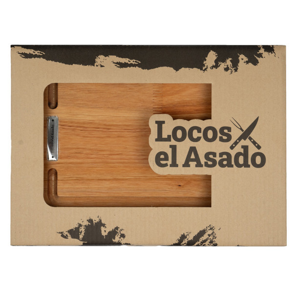 Locos x El Asado Premium Eucalyptus Platter Board, 20 cm x 30 cm / 7.87" x 11.81"