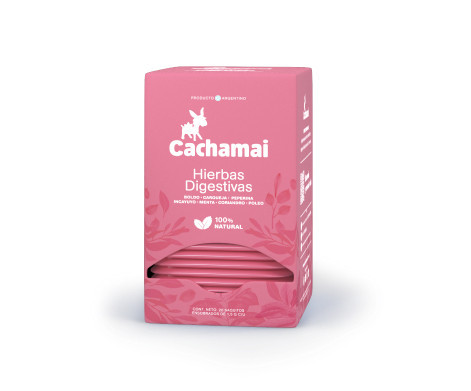Cachamai Digestive Herbal Mix with Boldo & Carqueja, 20 tea bags