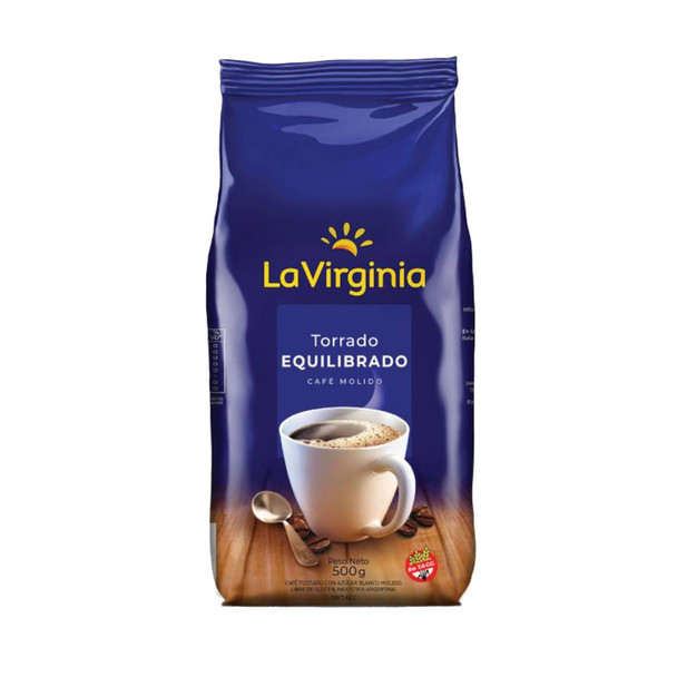 La Virginia Balanced Roast Ground Coffee, Gluten-Free Café Molido Torrado Equilibrado, 500 g / 17.6 oz