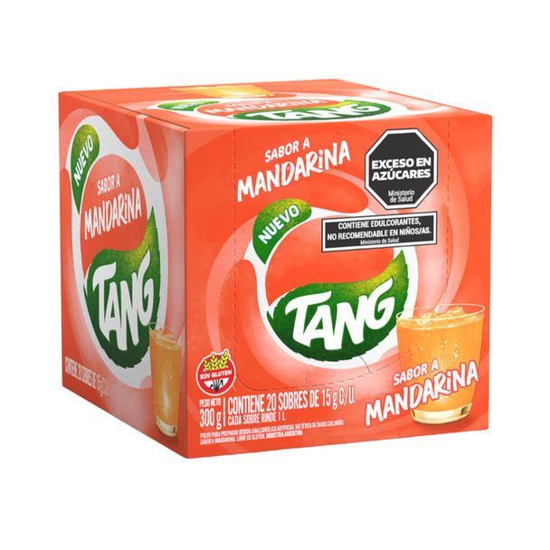 Jugo Tang Mandarina Powdered Juice Tangerine Flavor, 15 g / 0.50 oz (box of 20)