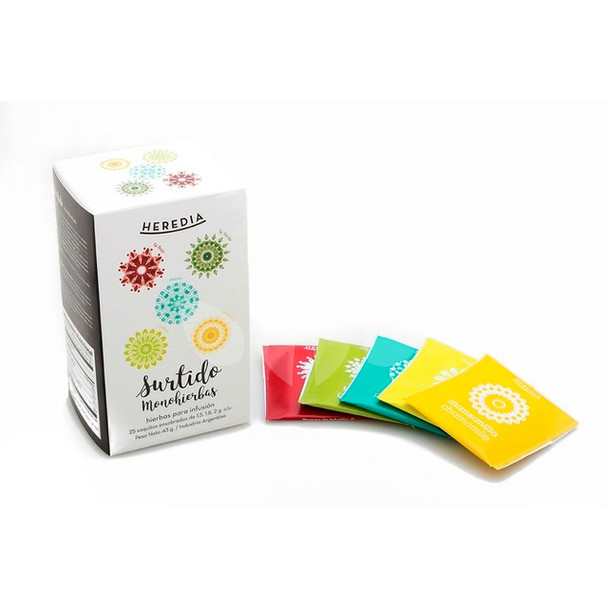 Heredia Assortment Herbal Infusion - Natural Tea, No Preservatives (20 bags)