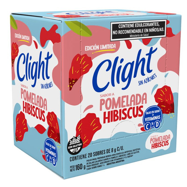 Clight Powdered Drink Mix Limited Edition Pomelada Hibiscus, 8 g / 0.28 oz (box of 20)