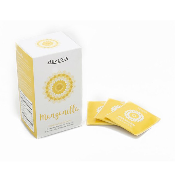 Heredia Chamomile Flowers Tea - Natural Tea, No Preservatives & No Caffeine (25 bags)