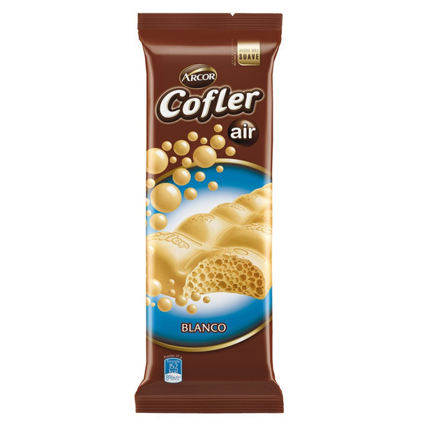 Cofler Air Chocolate Blanco Aireado Airy White Chocolate Bar, 27 g / 0.95 oz ea (pack of 2 bars)
