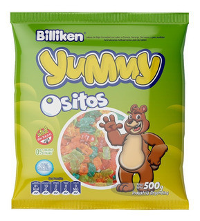 Yummy Ositos  Bear Candies Gummies Assorted Fruit Flavors, 500 g / 17.6 oz bag