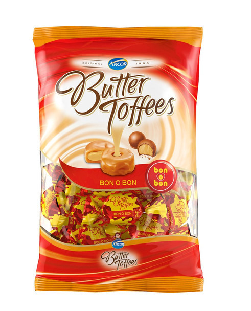Butter Toffees Soft Buttery Caramel Candies with Bon o Bon Filling Party Bag, 822 g / 1.8 lb bag