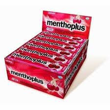 Menthoplus Cereza, Cherry Lyptus Hard Candy Whit Menthol and Pectina, 29.4 g / 1.03 oz ea (box of 12)