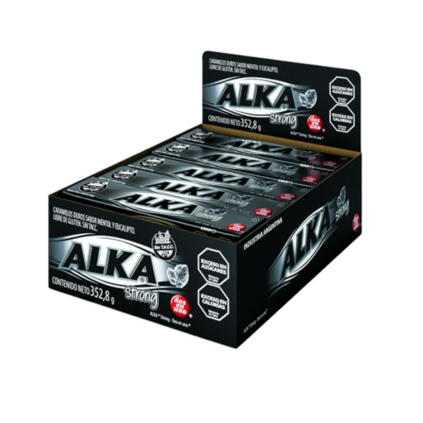 Alka Strong Menthol & Eucalyptus Hard Candy, Gluten-Free, 352.8 g / 12.5 oz (box of 12)